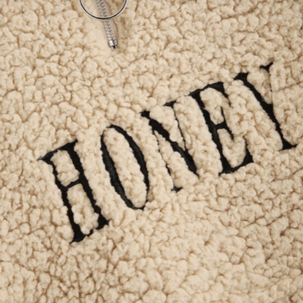 LOWEST PRICE⭐️Honey Pocket Letter Teddy Jacket - Picture 2 of 6